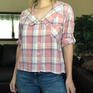 Pastel Plaid Button Up